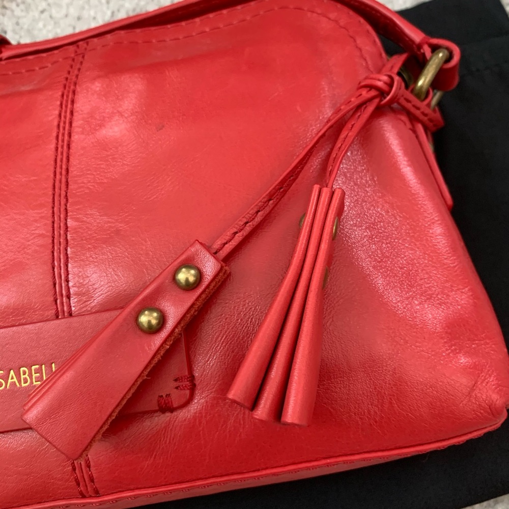 VGUC Isabella Fiore Crossbody bag red leather - Picture 8 of 13